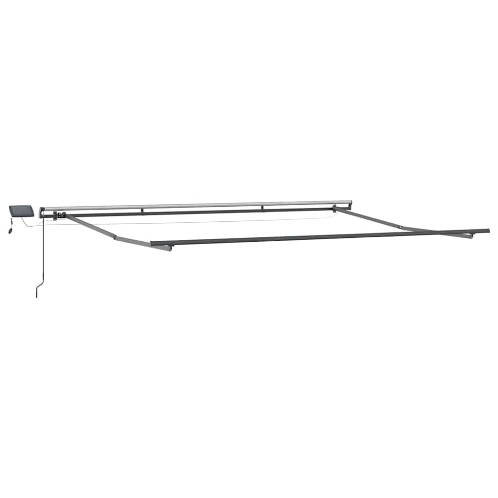 Manual Retractable Awning with LEDs Brown 400x300 cm
