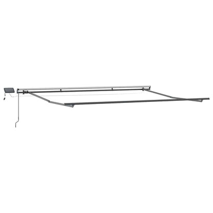Manual Retractable Awning with LEDs Brown 400x300 cm