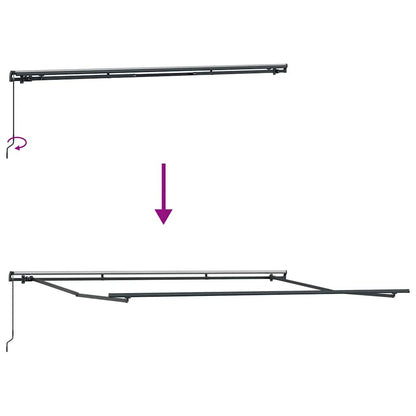 Manual Retractable Awning Brown 500x300 cm