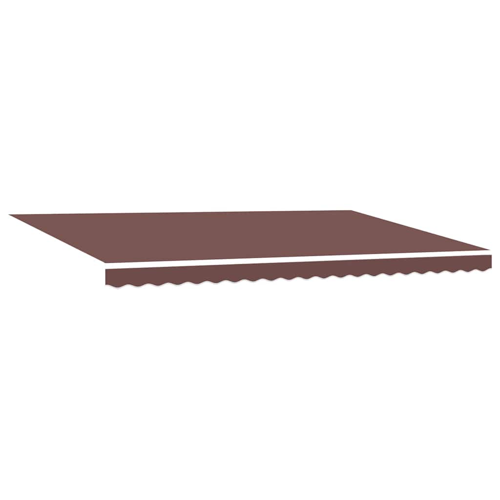 Manual Retractable Awning with LEDs Brown 500x300 cm