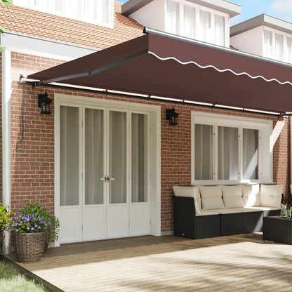 Manual Retractable Awning Brown 600x300 cm
