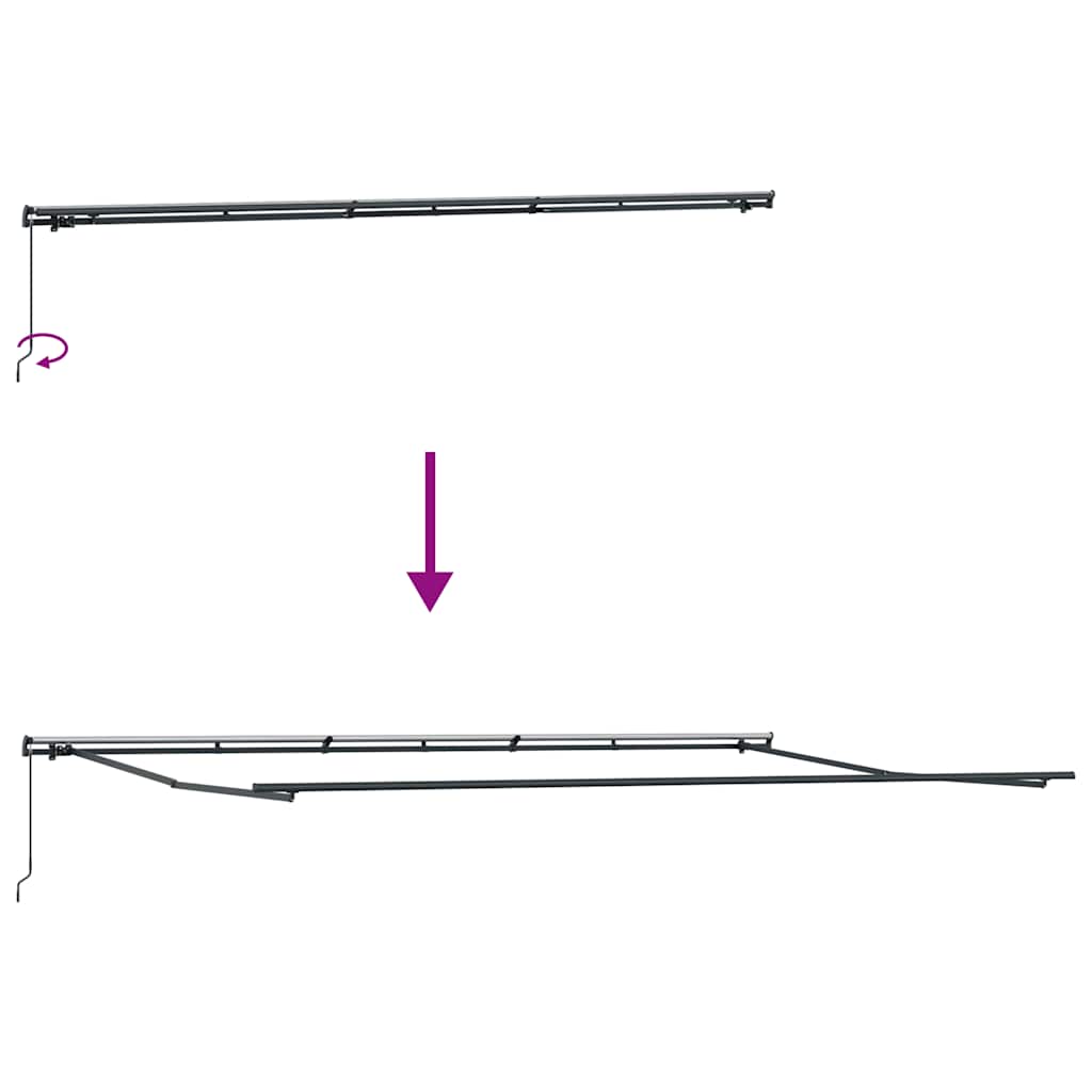 Manual Retractable Awning Brown 600x300 cm