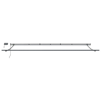 Manual Retractable Awning with LEDs Brown 600x300 cm