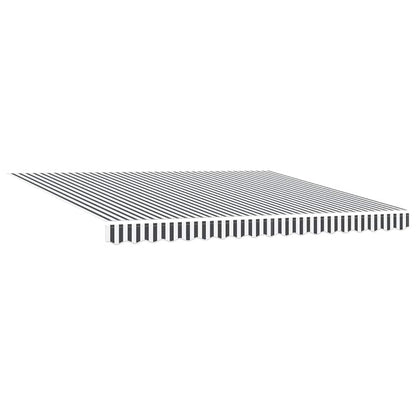 Manual Retractable Awning Anthracite and White 400x300 cm
