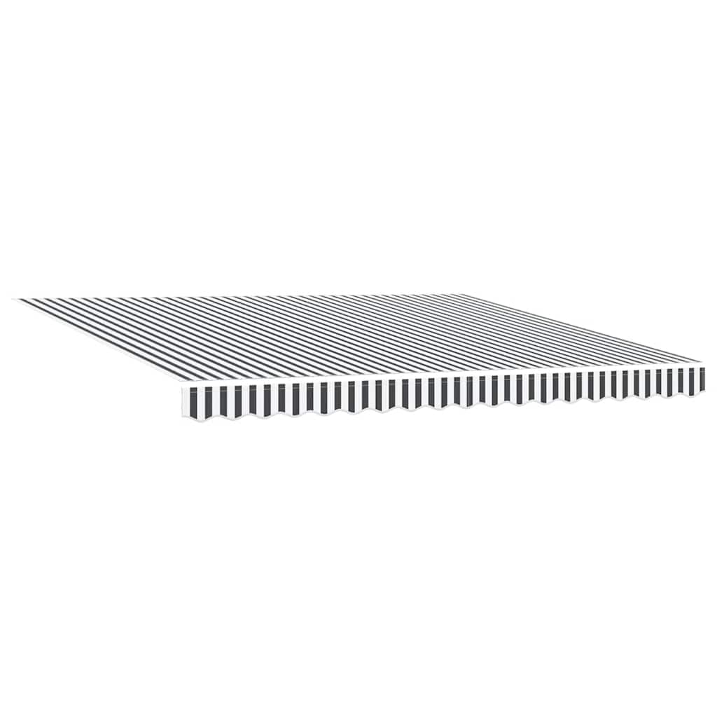 Manual Retractable Awning Anthracite and White 400x300 cm