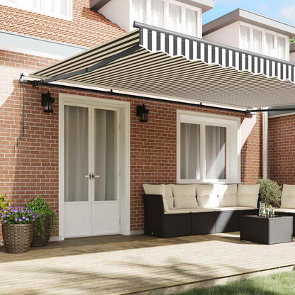 Manual Retractable Awning Anthracite and White 500x300 cm