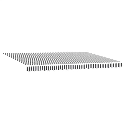 Manual Retractable Awning Anthracite and White 500x300 cm