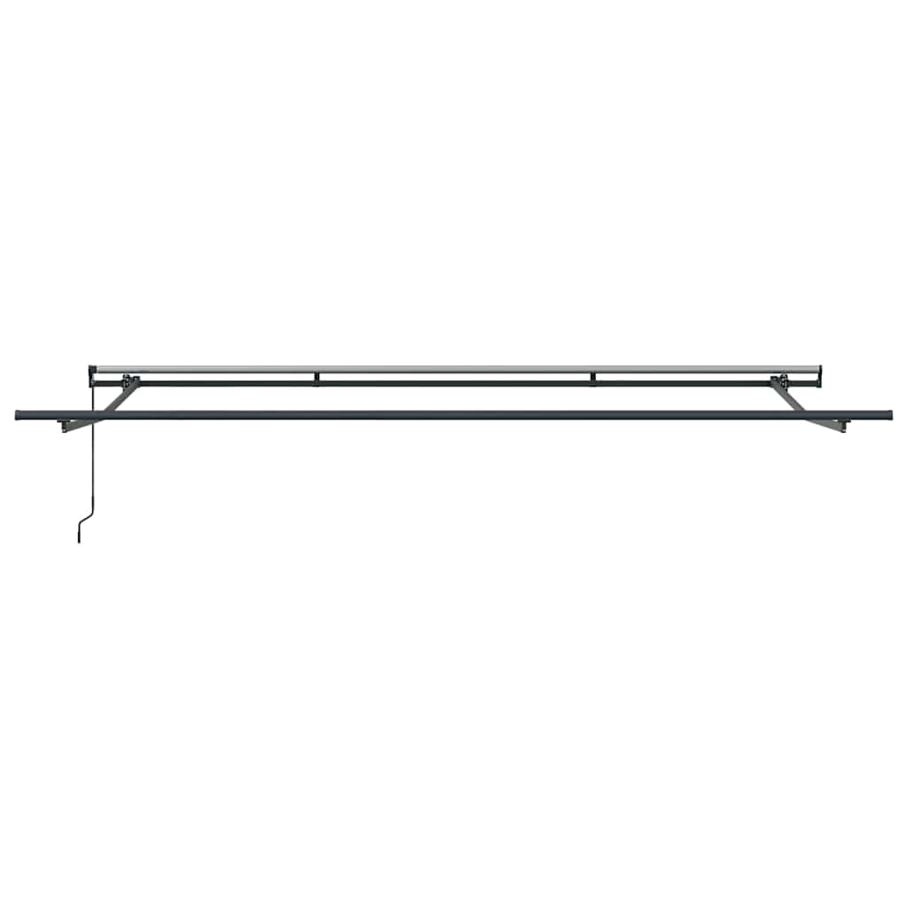 Manual Retractable Awning Anthracite and White 500x300 cm