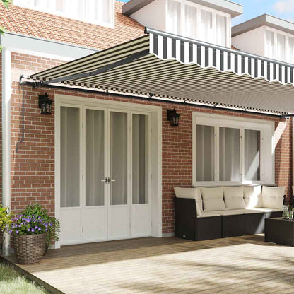 Manual Retractable Awning Anthracite and White 600x300 cm