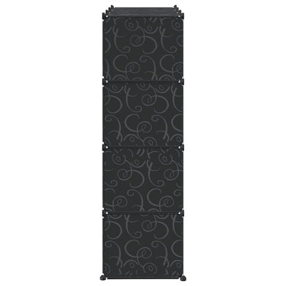 Storage Cube Organiser with 12 Cubes and Hanging Rods PP