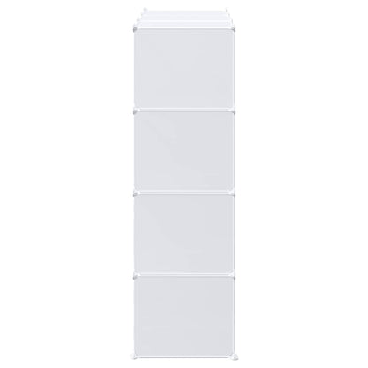 Storage Cube Organiser with 12 Cubes and Hanging Rods PP