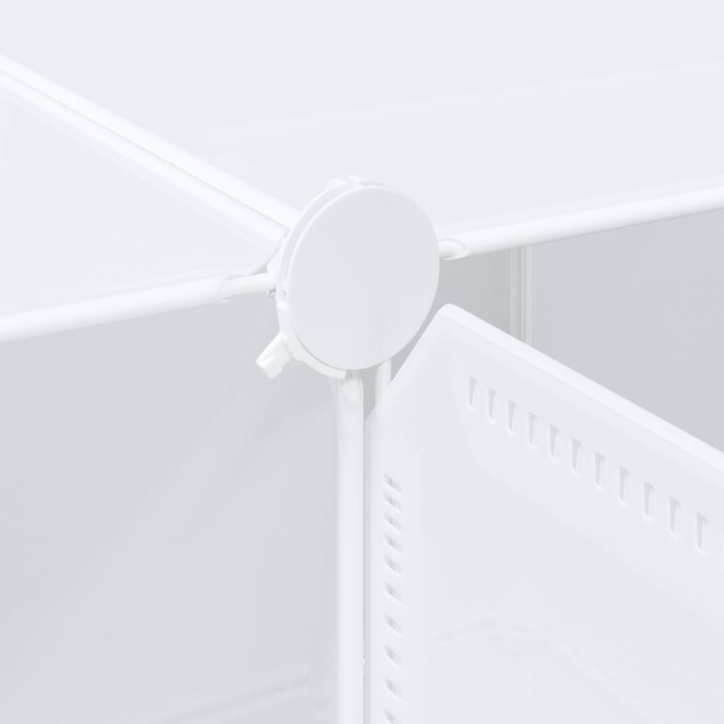 Storage Cube Organiser with 12 Cubes and Hanging Rods PP