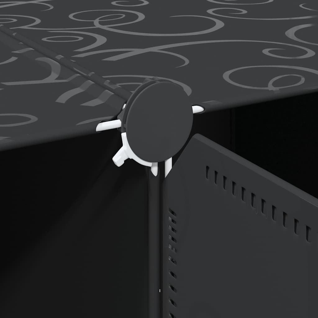 Storage Cube Organiser with 16 Cubes and Hanging Rods PP