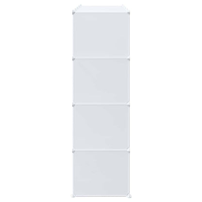 Storage Cube Organiser with 16 Cubes and Hanging Rods PP