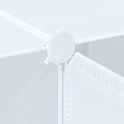 Storage Cube Organiser with 16 Cubes and Hanging Rods PP