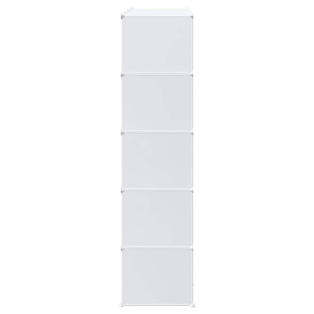 Storage Cube Organiser with 20 Cubes and Hanging Rods PP