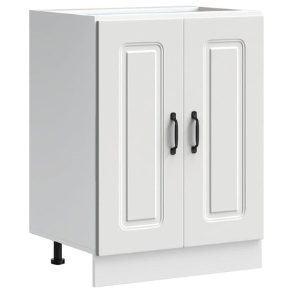 Sink Base Cabinet "Kalmar" White 60x46x81,5 cm Engineered Wood