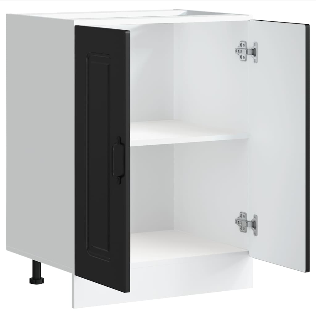 Sink Base Cabinet "Kalmar" Black 60x46x81,5 cm Engineered Wood