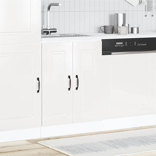 Sink Base Cabinet "Kalmar" High Gloss White 60x46x81.5 cm
