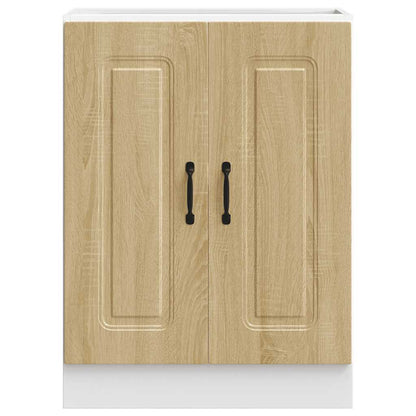 Sink Base Cabinet Kalmar Sonoma Oak 60x46x81.5 cm Engineered Wood