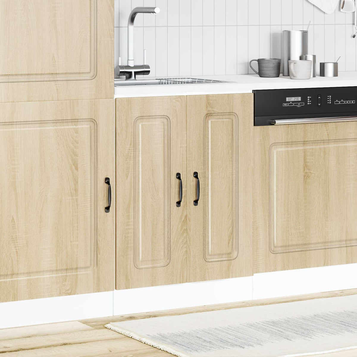 Sink Base Cabinet "Kalmar" Sonoma Oak 60x46x81.5 cm