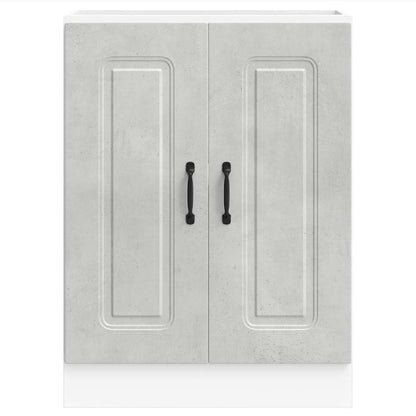 Sink Base Cabinet "Kalmar" Concrete Grey 60x46x81.5 cm
