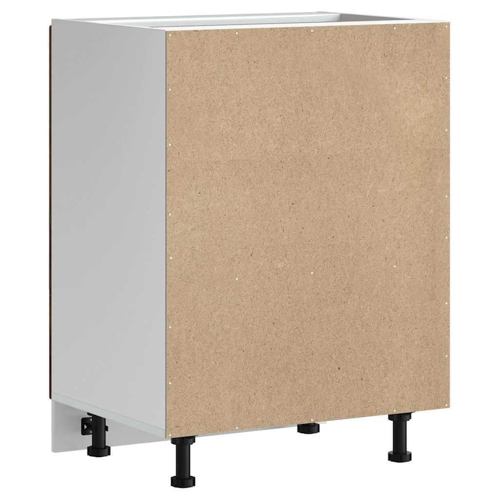 Sink Base Cabinet Kalmar Smoked Oak 60x46x81.5 cm Engineered Wood