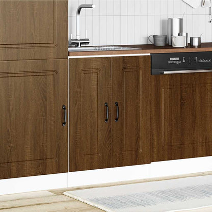 Sink Base Cabinet "Kalmar" Brown Oak 60x46x81.5 cm