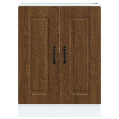 Sink Base Cabinet "Kalmar" Brown Oak 60x46x81.5 cm