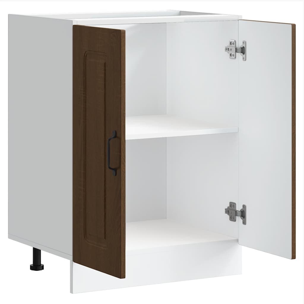 Sink Base Cabinet "Kalmar" Brown Oak 60x46x81.5 cm