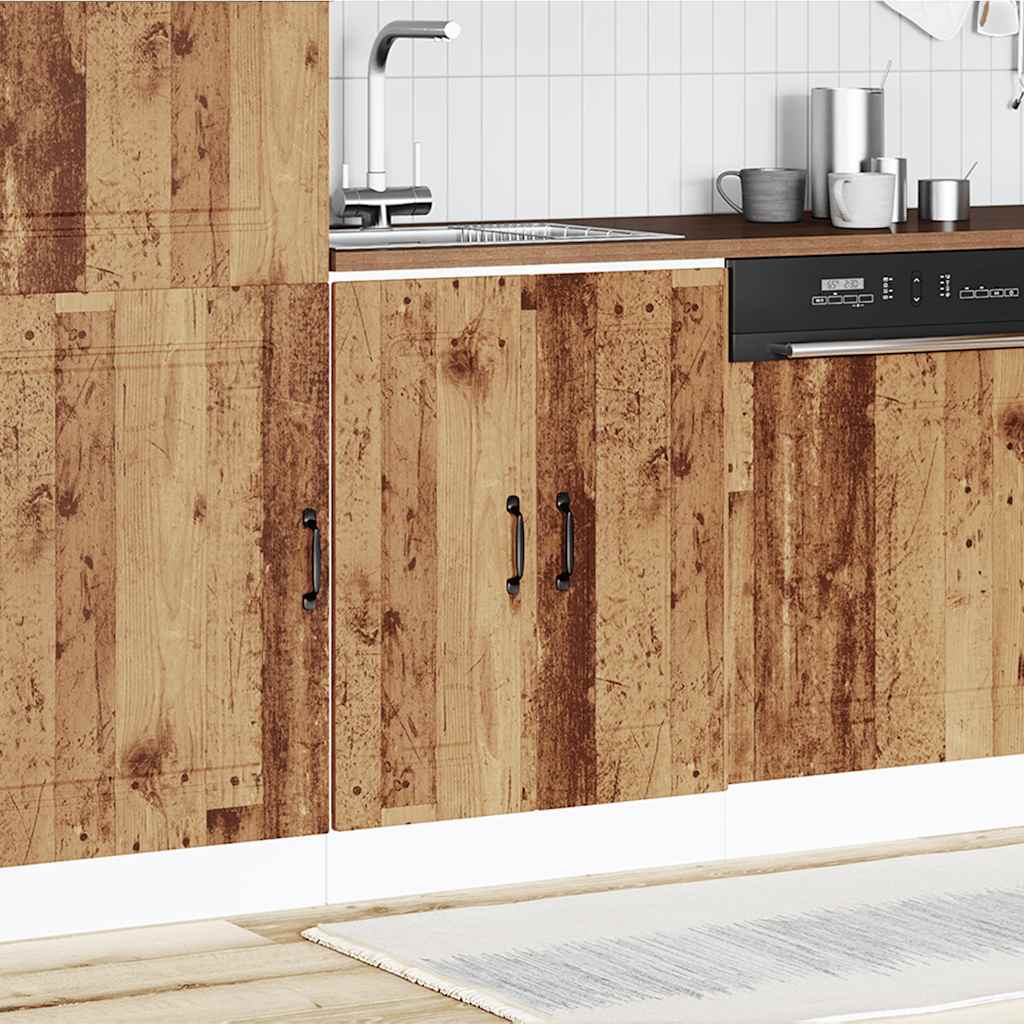 Sink Base Cabinet "Kalmar" Old Wood 60x46x81,5 cm Engineered Wood