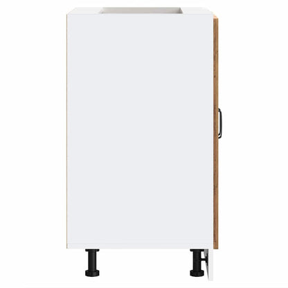 Sink Base Cabinet Kalmar Old Wood 60x46x81.5 cm Engineered Wood