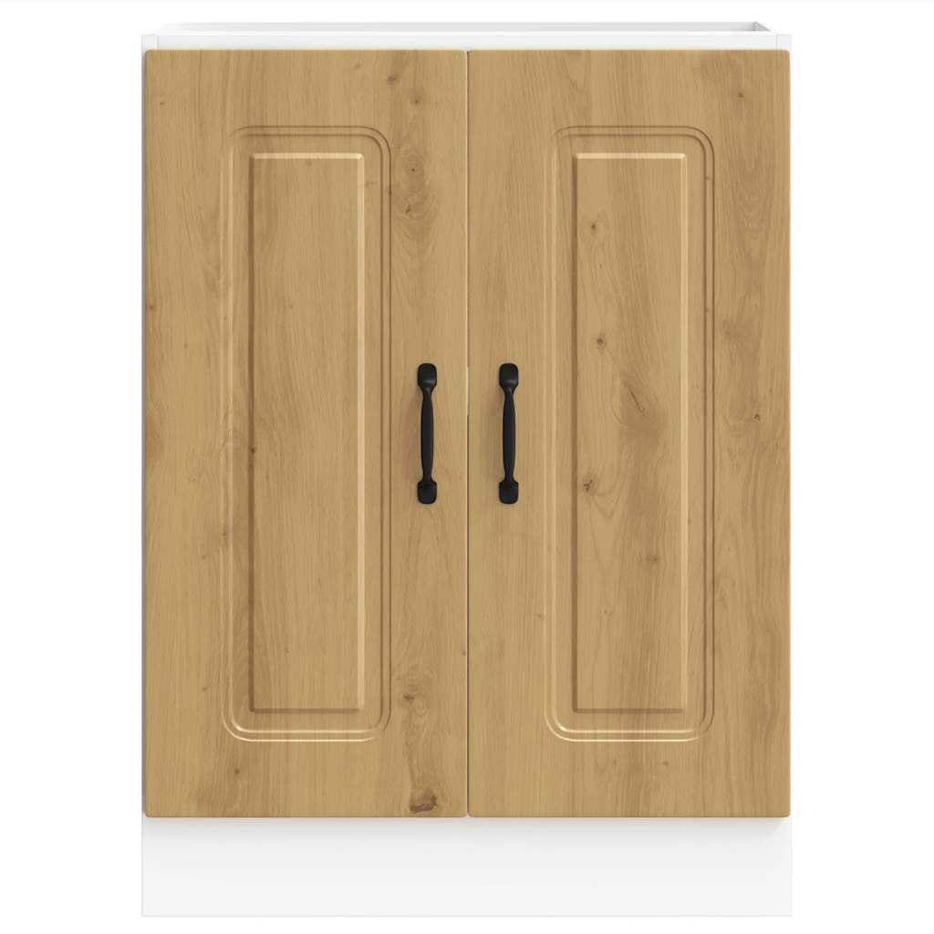 Sink Base Cabinet "Kalmar" Artisan Oak 60x46x81.5 cm