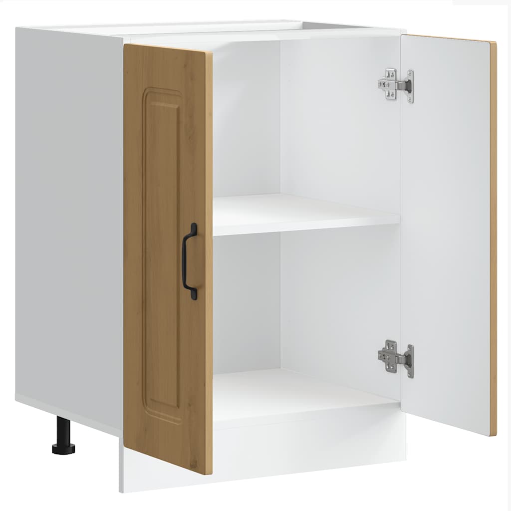 Sink Base Cabinet Kalmar Artisan Oak 60x46x81.5 cm Engineered Wood