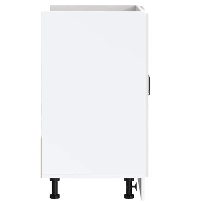 Sink Base Cabinet "Kalmar" High Gloss White 80x46x81.5 cm
