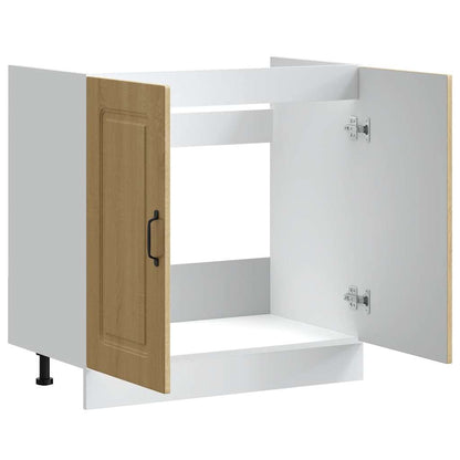 Sink Base Cabinet Kalmar Sonoma Oak 80x46x81.5 cm Engineered Wood