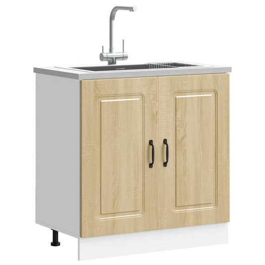 Sink Base Cabinet "Kalmar" Sonoma Oak 80x46x81.5 cm