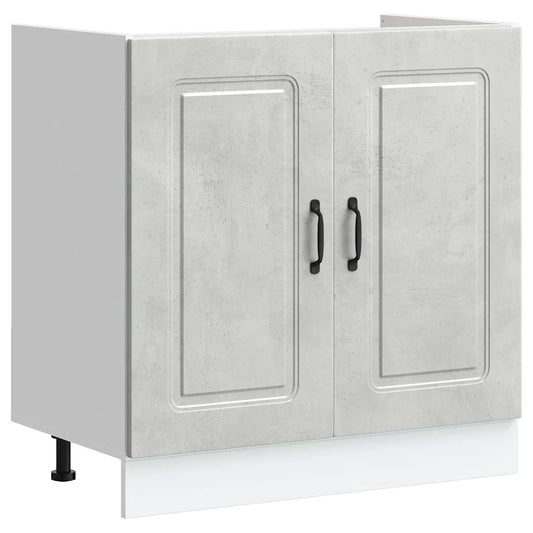 Sink Base Cabinet "Kalmar" Concrete Grey 80x46x81.5 cm