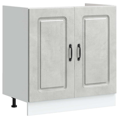Sink Base Cabinet "Kalmar" Concrete Grey 80x46x81.5 cm