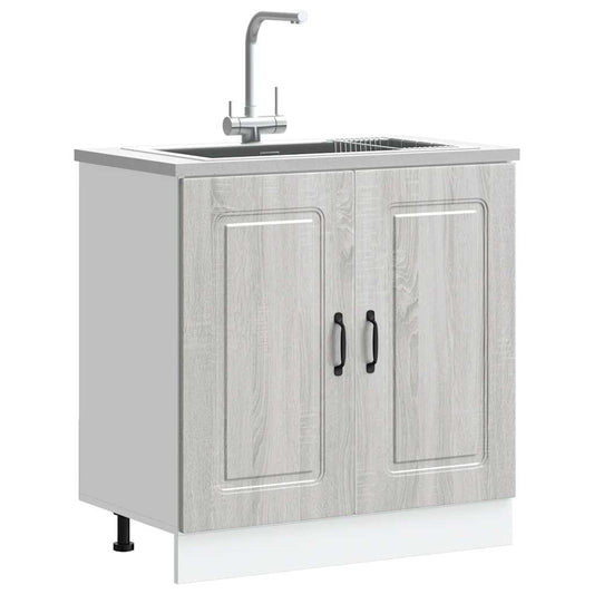 Sink Base Cabinet "Kalmar" Grey Sonoma 80x46x81.5 cm