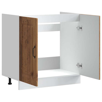 Sink Base Cabinet Kalmar Old Wood 80x46x81.5 cm Engineered Wood