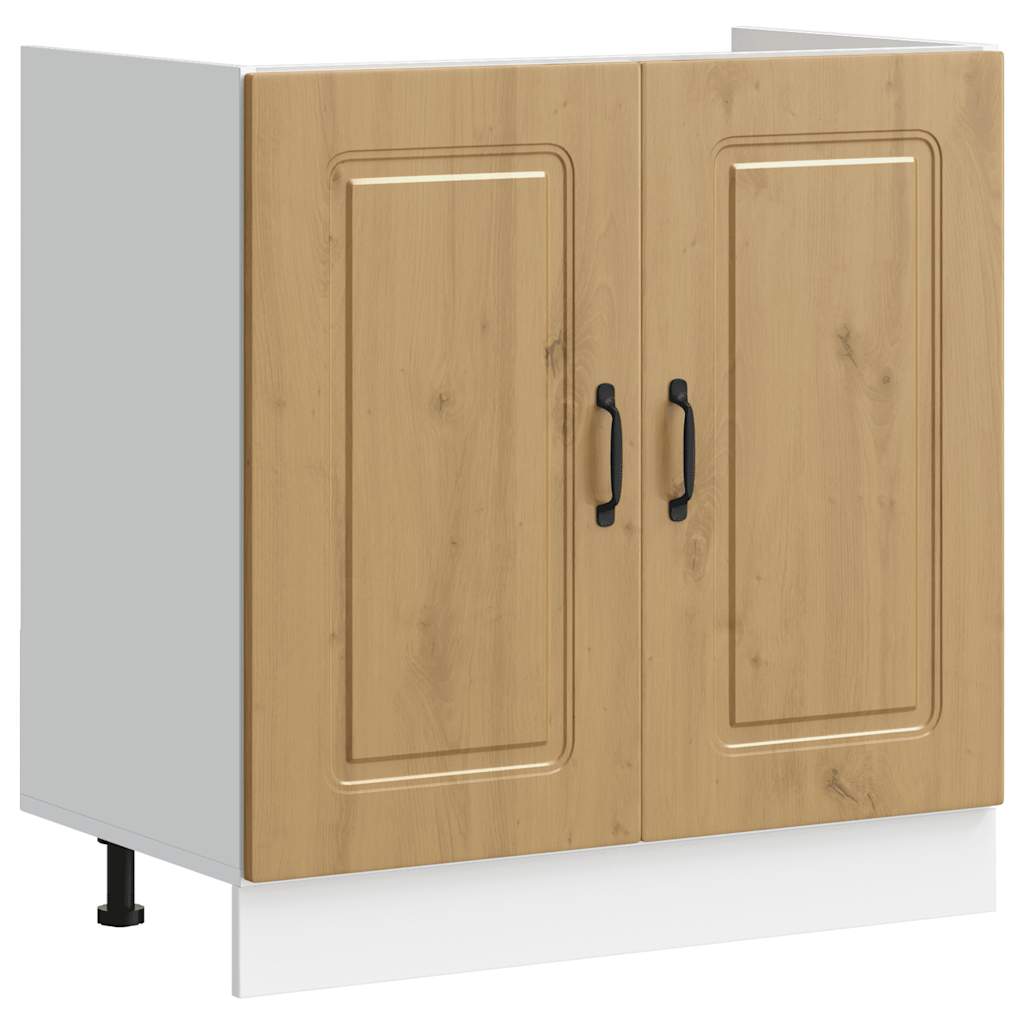 Sink Base Cabinet "Kalmar" Artisan Oak 80x46x81.5 cm