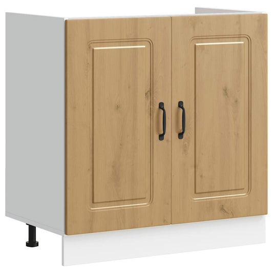 Sink Base Cabinet "Kalmar" Artisan Oak 80x46x81.5 cm