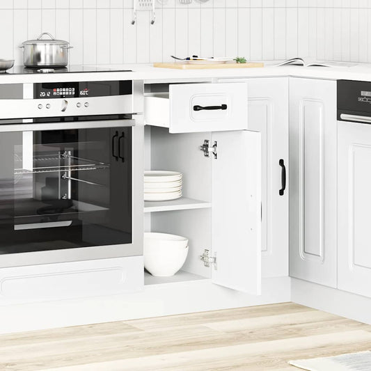 Kitchen Base Cabinet "Kalmar" White Engineered Wood
