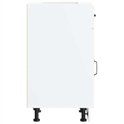 Kitchen Base Cabinet Kalmar White Engineered Wood