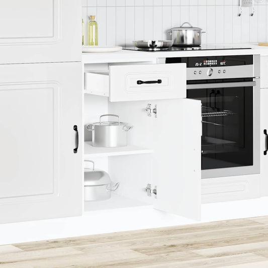 Kitchen Base Cabinet Kalmar White Engineered Wood