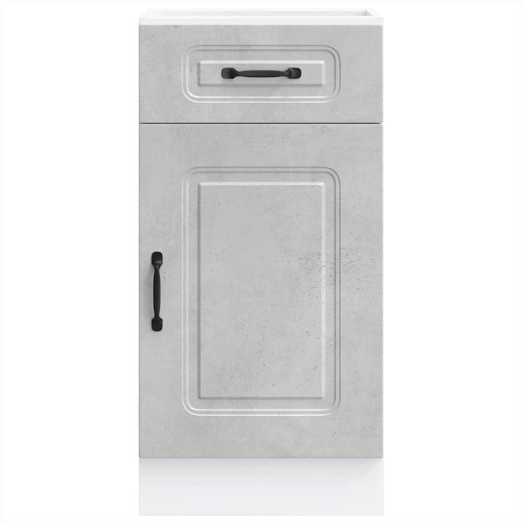 Kitchen Base Cabinet Kalmar Concrete Grey Engineered Wood