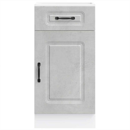 Kitchen Base Cabinet Kalmar Concrete Grey Engineered Wood