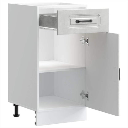 Kitchen Base Cabinet Kalmar Concrete Grey Engineered Wood