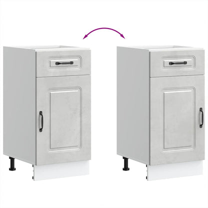 Kitchen Base Cabinet Kalmar Concrete Grey Engineered Wood